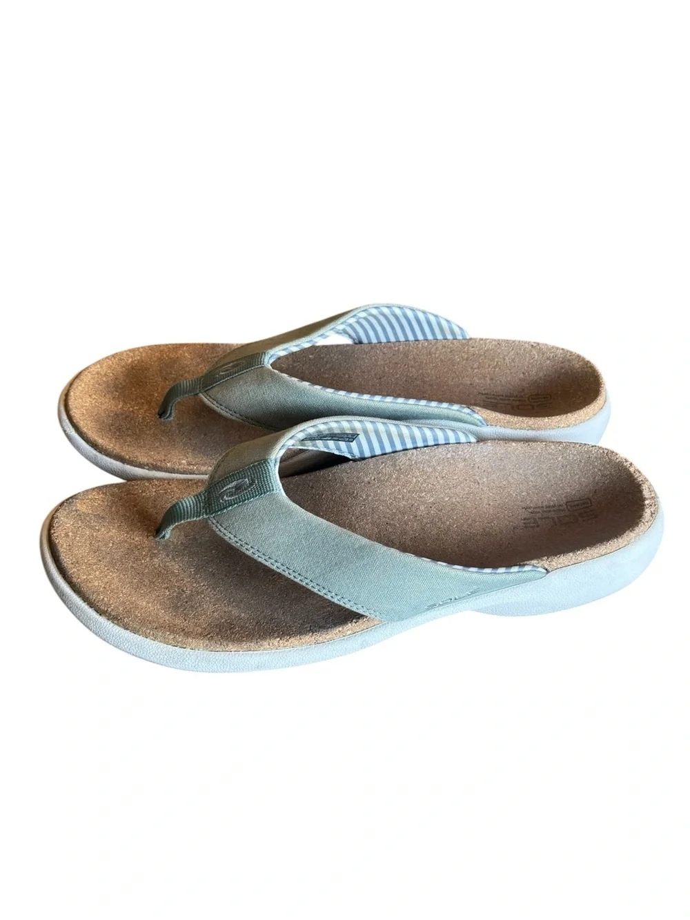 High End SOLE Cork Light Gray SURF Flip-Flop Sandals Men’s 12 NICE